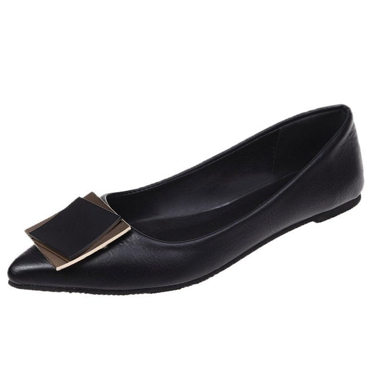 Damen elegante spitze Ballerinas mit dekorativem Schmuckakzent R&B