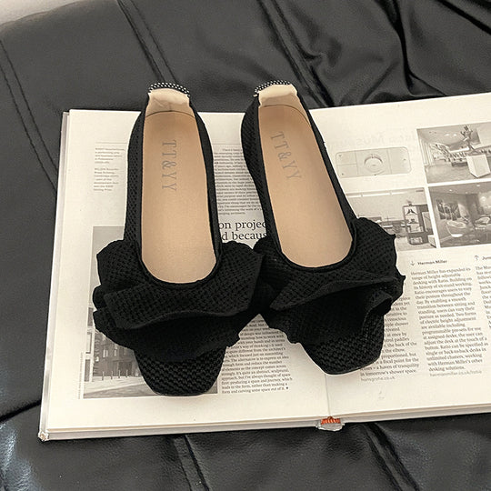 Damen Ballerina-Schuhe mit eleganter Rüschendekoration R&B