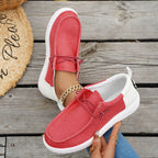 Damen Slip-On Sneakers mit modischem Schnürdesign R&B