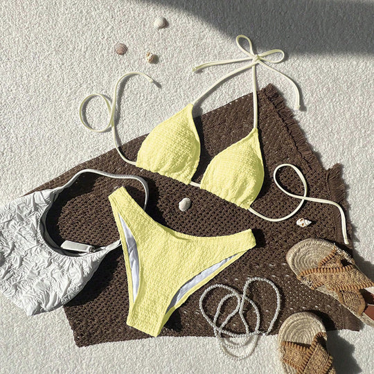 Damen eleganter Triangel-Bikini mit raffinierten Details R&B