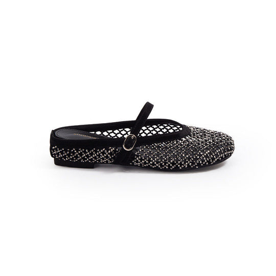 Damen eleganten Ballerinas mit modischem Netzdesign und funkelnden Details R&B