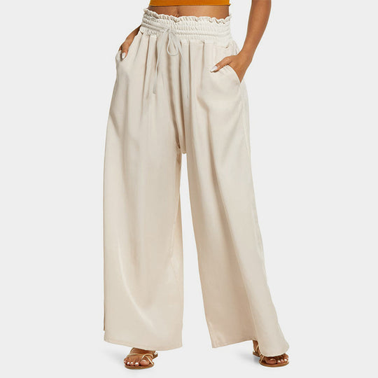 Damen Weit geschnittene Hose mit elastischem Bund und praktischen Taschen R&B