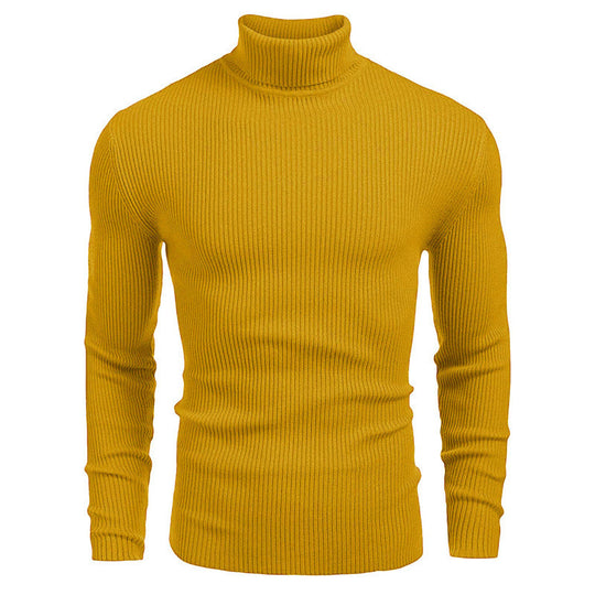 Herren Rollkragenpullover aus feinem Rippstrickmaterial R&B