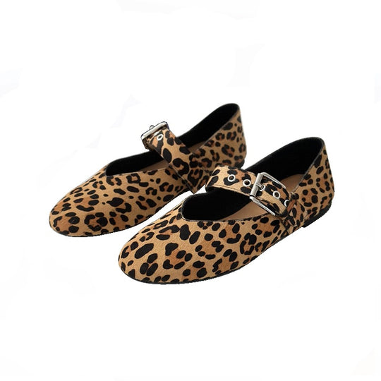 Damen elegante Ballerinas mit modischem Schnallen-Detail R&B