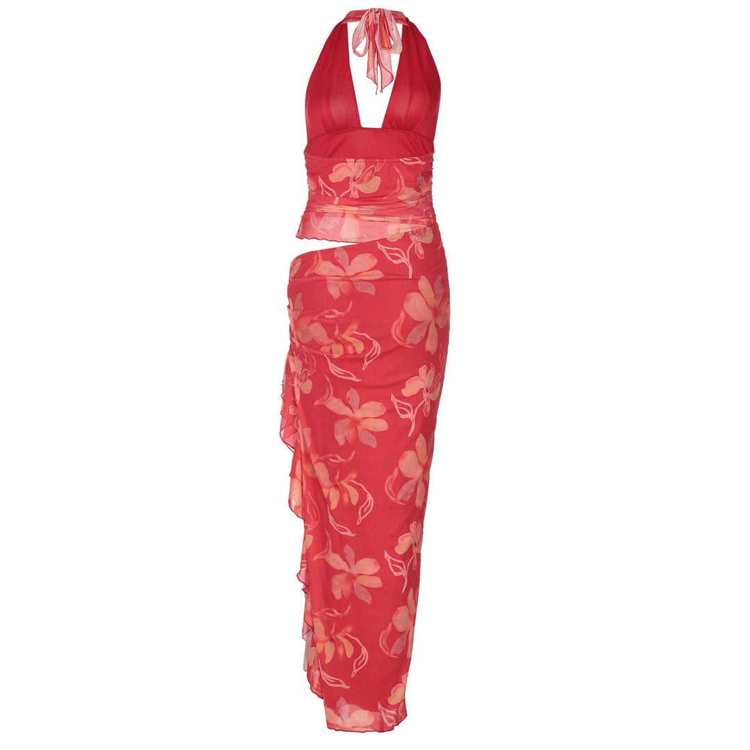 Damen Wickelkleid mit floralem Design und raffiniertem Schnitt R&B