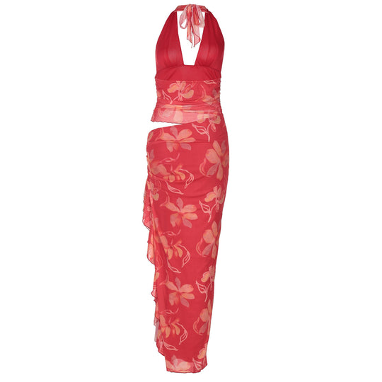 Damen Wickelkleid mit floralem Design und raffiniertem Schnitt R&B
