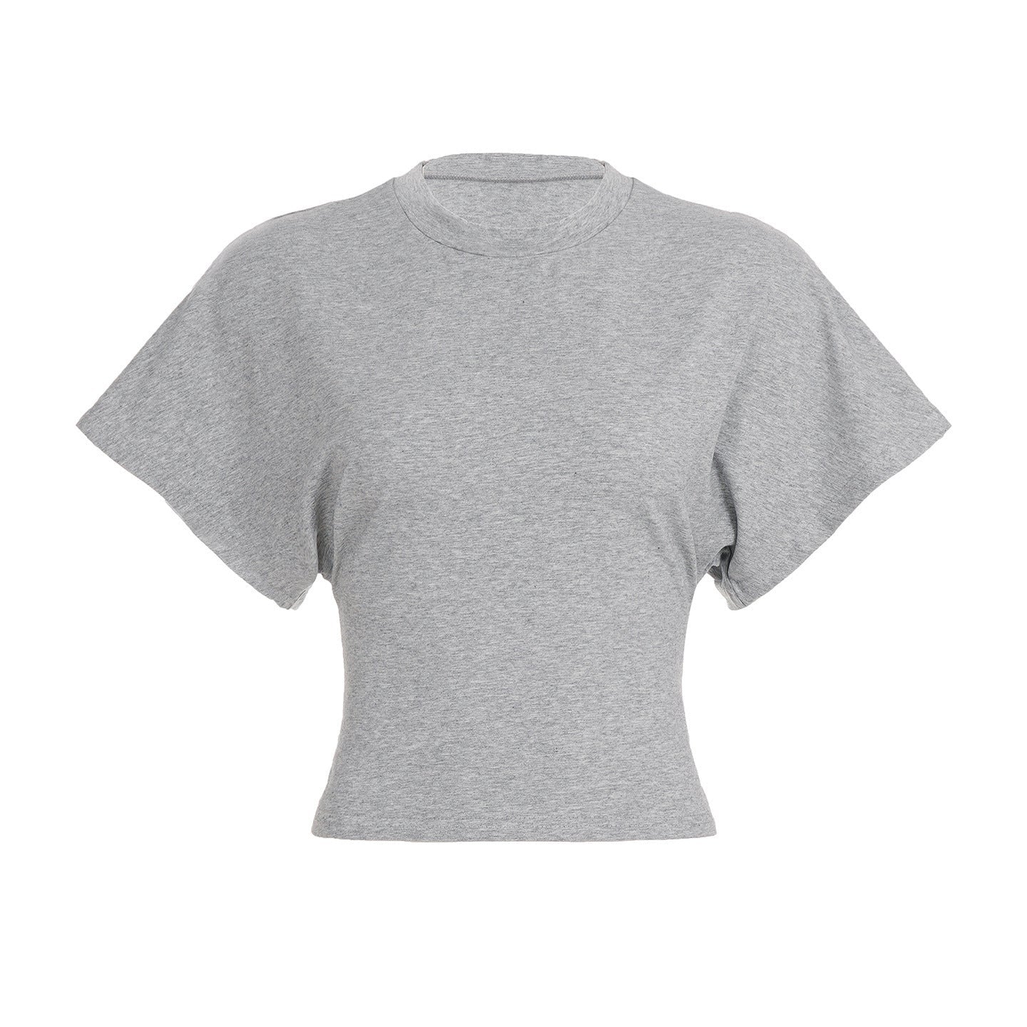 Damen Stilvolles Crop-Top mit weitem Schnitt und Rundhalsausschnitt R&B