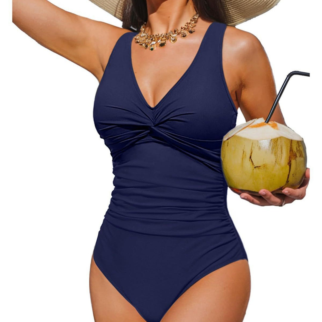 Damen Eleganter Einteiler Badeanzug mit modischem Twist R&B