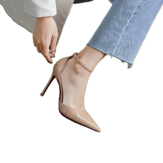 Damen elegante Schnür-Pumps mit spitzem Zehenbereich R&B