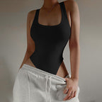 Damen Figurbetonter Body mit feinen Rippstrukturen R&B