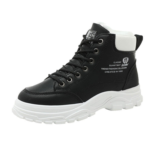 Damen Winterliche High-Top Stiefel mit warmem Fleece-Futter und rutschfester Sohle R&B