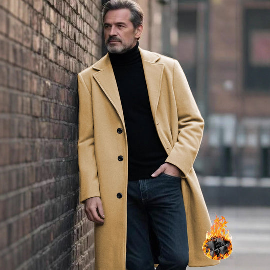Herren eleganter Wollmantel R&B