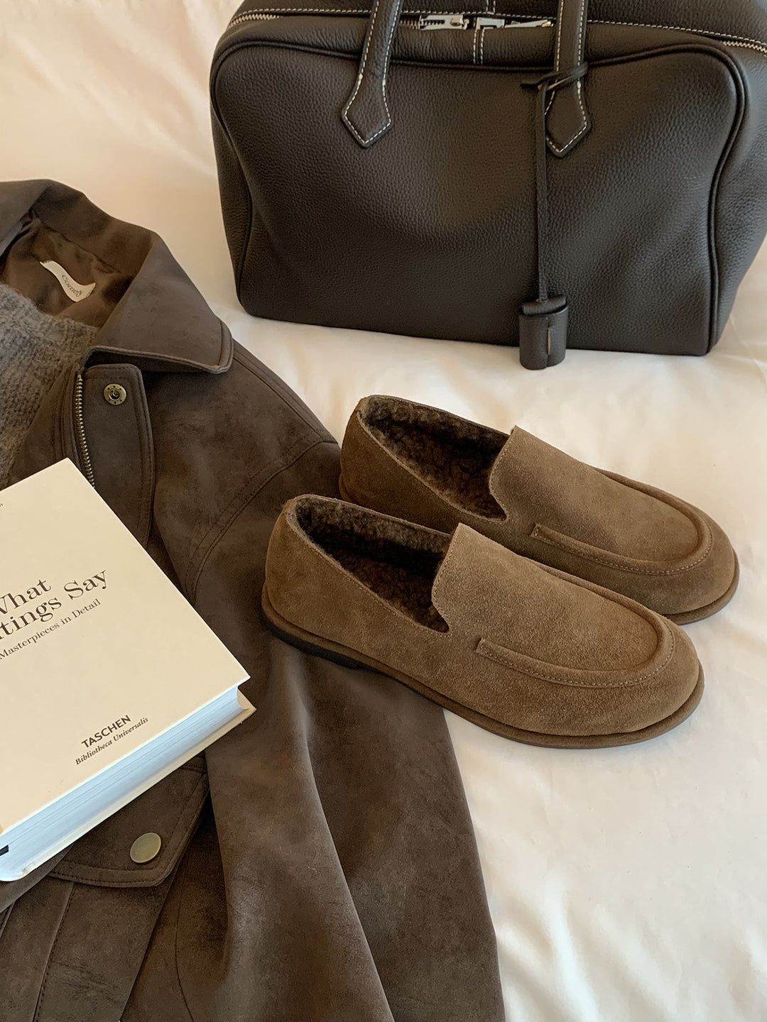 Damen Mokassins mit wärmendem Innenfutter und elegantem Wildleder-Design R&B
