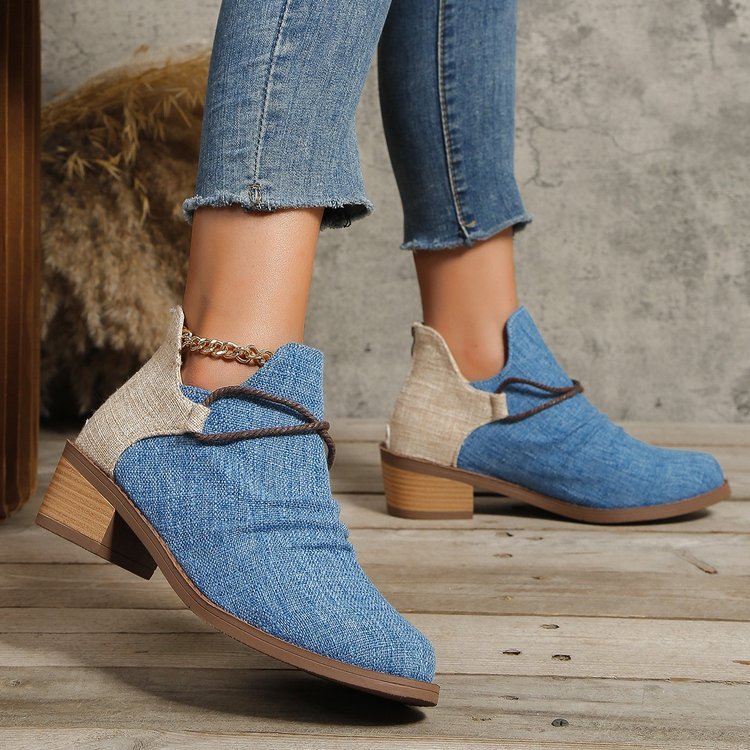 Damen modische Ankle Boots mit flexiblem Riemendesign und rutschfester Sohle R&B