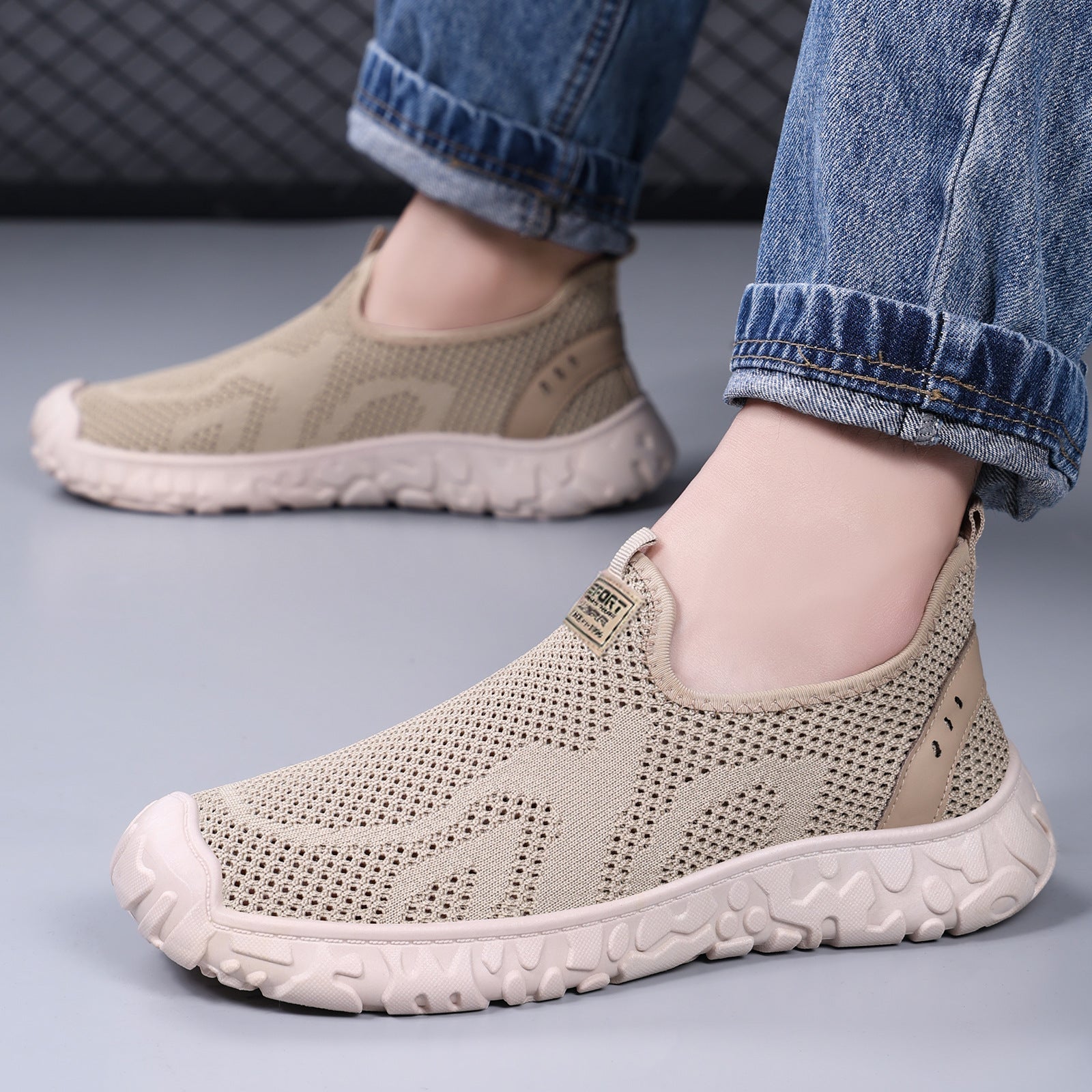 Damen Atmungsaktive Slip-On Freizeitschuhe mit elastischem Design R&B