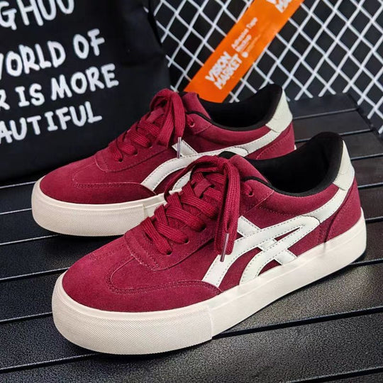 Damen Sportliche Sneakers aus hochwertigem Wildleder mit bequemer Schnürung R&B