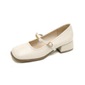 Damen Ballerinas mit elegantem Riemchen und modischem Blockabsatz