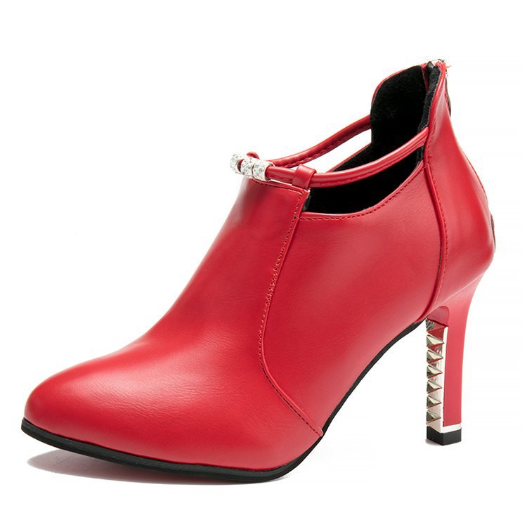 Damen Elegante Stiefeletten mit verziertem Absatz R&B