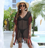 Damen luftiger Strandsarong mit fransigen Details R&B