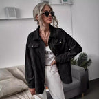 Damen Cordjacke mit modernem Schnitt und praktischen Taschen R&B
