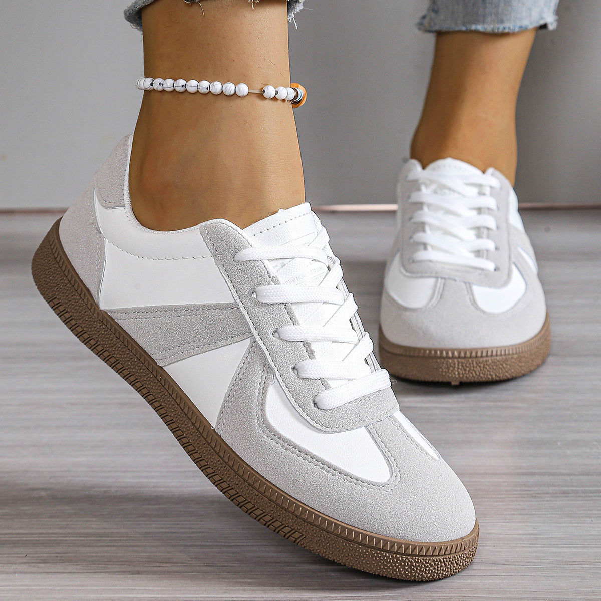 Damen Bequeme Sneakers mit weichem Obermaterial und rutschfester Sohle R&B