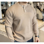 Herren Langarm Pullover mit strukturiertem Rippenstrick R&B