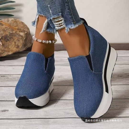 Damen Komfortable Slip-On Sneakers mit ergonomischem Fußbett und modischem Design R&B