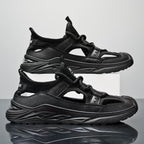 Damen Sportliche Sandalen Sneakers mit atmungsaktiven Mesh-Einsätzen R&B