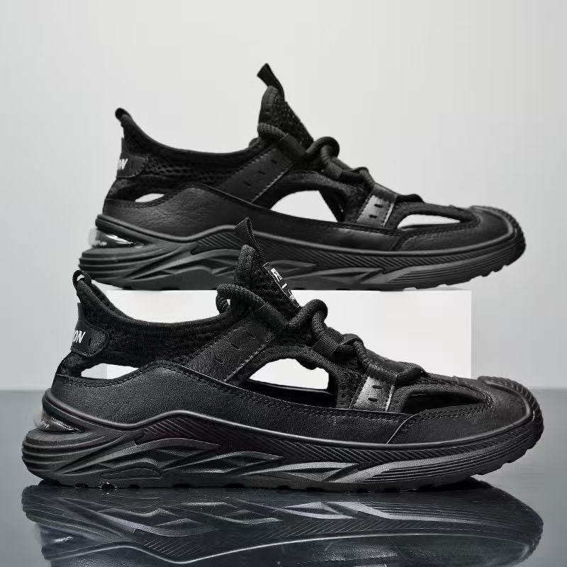 Damen Sportliche Sandalen Sneakers mit atmungsaktiven Mesh-Einsätzen R&B