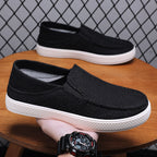 Damen nan gestrickter Slip-On-Freizeitschuh mit elastischem Einstieg und strukturierter Plateausohle R&B