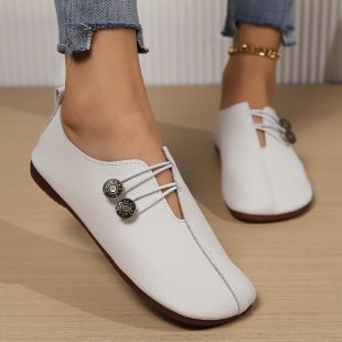 Damen Mokassins mit eleganter Schnallenapplikation und komfortabler Sohle R&B