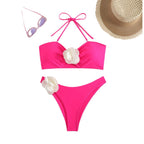 Damen Bikini-Set mit dekorativem Blumenmotiv R&B