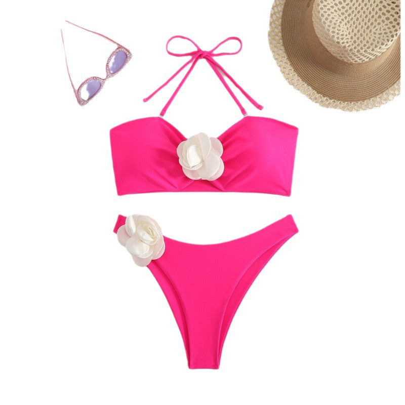 Damen Bikini-Set mit dekorativem Blumenmotiv R&B