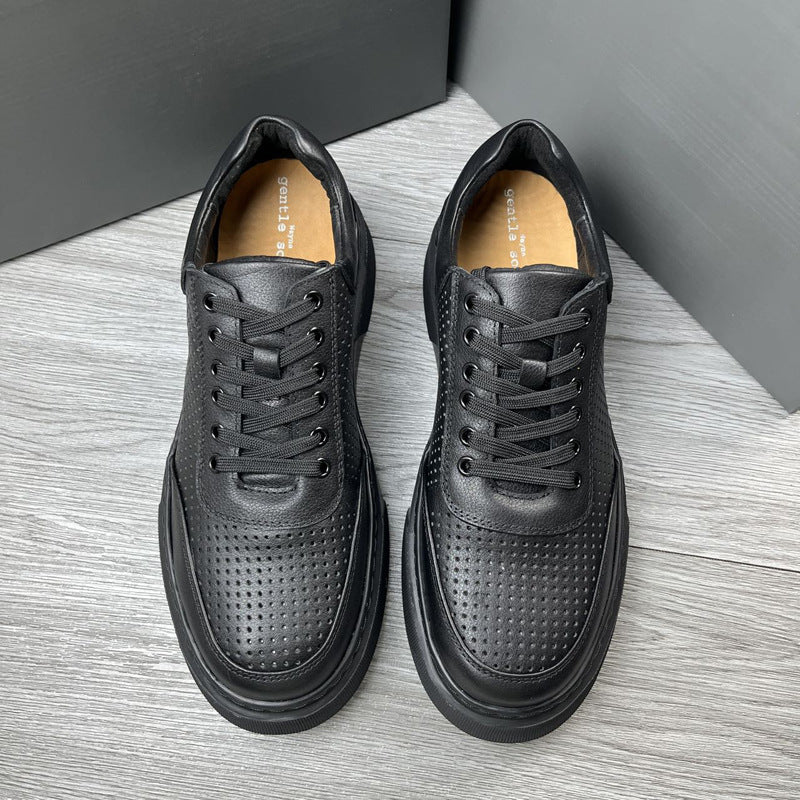 Damen zeitlose Sneakers mit perforierten Details