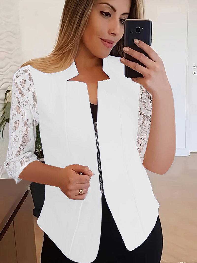 Damen Stylische Spitzenbluse R&B