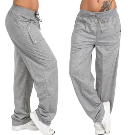 Damen Sportliche Freizeithose mit praktischen Taschen und verstellbarem Bund R&B