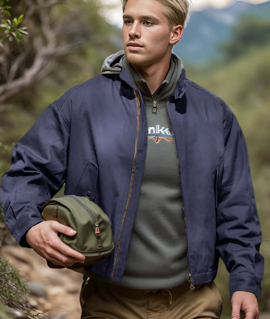 Herren lässige Outdoor-Jacke mit praktischen Taschen und atmungsaktivem Innenfutter R&B