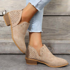 Vintage spitze Zehen-Hohlstiefeletten