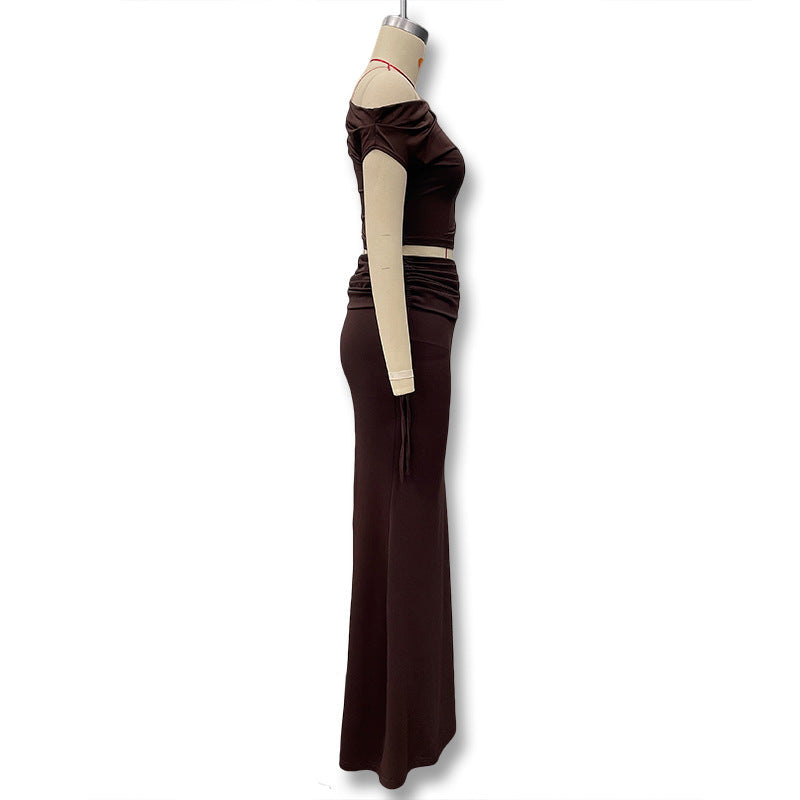 Damen Elegantes und figurbetontes Jumpsuit-Kleid mit asymmetrischem Design R&B