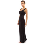 Damen figurbetontes Maxikleid mit Raffungen R&B