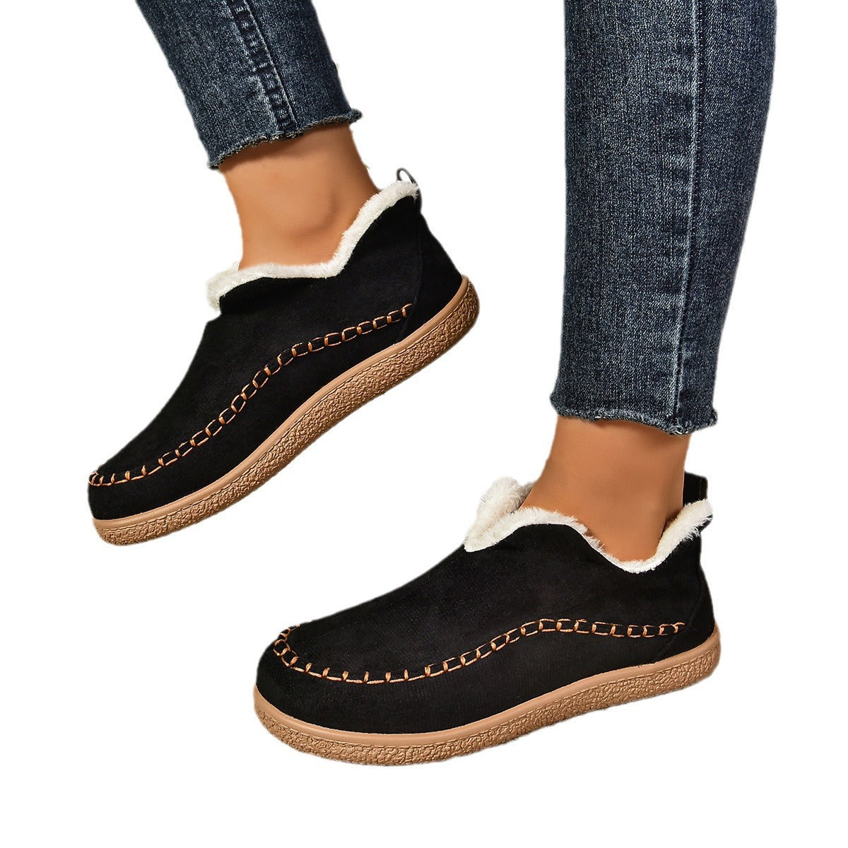 Damen Slipper mit warmem Fleece-Futter und rutschfester Sohle R&B