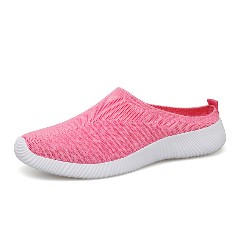 Damen nan ultraleichter Slip-On-Freizeitschuh mit nahtlosem Netzstrick, ergonomischer Fersenlasche und flexibler Wellenlaufsohle R&B
