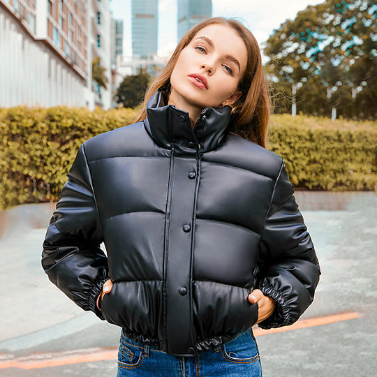 Damen modische cropped Steppjacke R&B