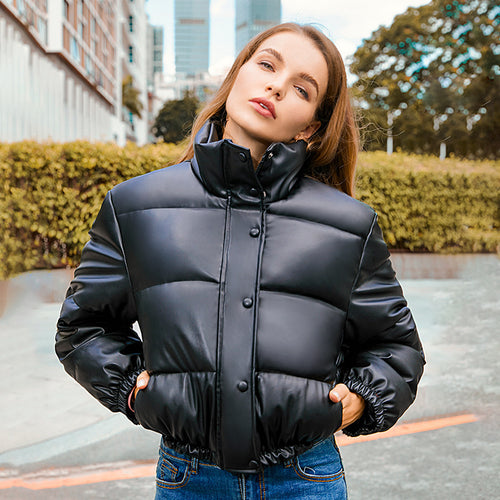 Damen modische cropped Steppjacke R&B