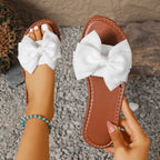 Damen Designer-Lounge-Sandalen mit raffiniertem Schleifendetail R&B