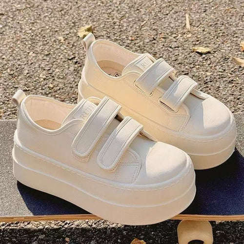 Damen Plateau Sneakers mit verstellbaren Klettverschlüssen und dämpfender Sohle R&B