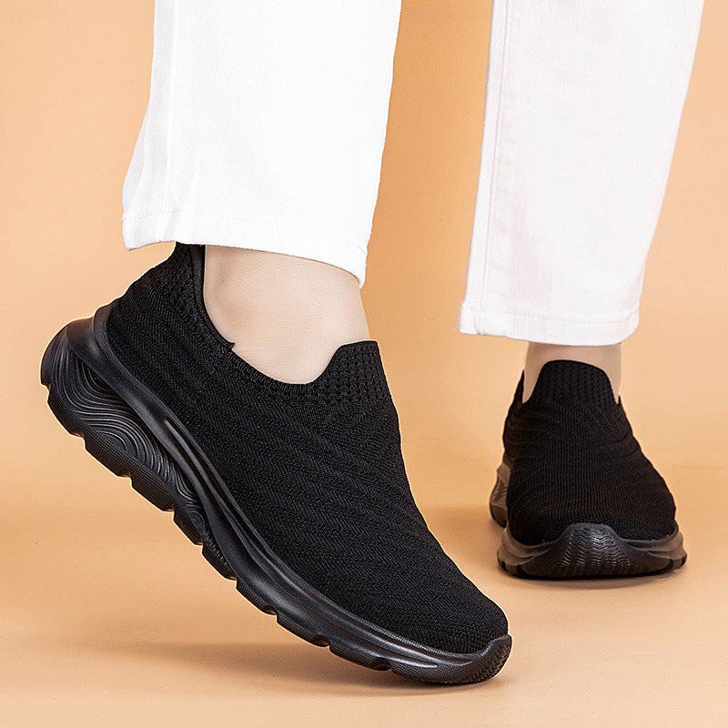 Damen nan elastische Strick-Slipper mit dämpfender Laufsohle R&B