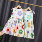 Mädchen Sommerkleid mit buntem Blumenmuster R&B