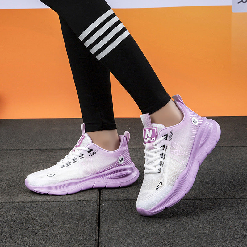 Damen Leichte und atmungsaktive Fitness-Sneaker mit dämpfender Sohle R&B