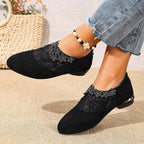 Damen Elegante und filigrane Ballerinas mit floralen Details R&B